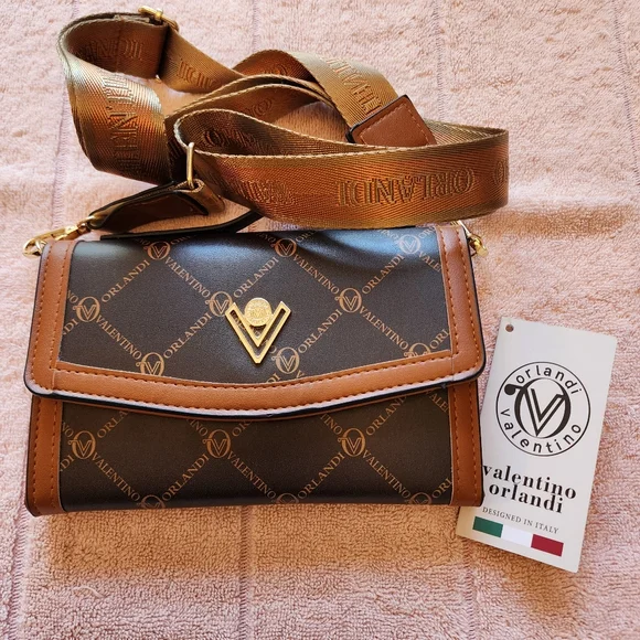 Valentino Orlandi Elegant Brown and Black Shoulder Bag. NWT - Picture 6 of 8